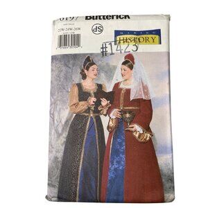 Butterick 6197 Renaissance Renfair Costume Sewing Pattern 22W-24W-26W History